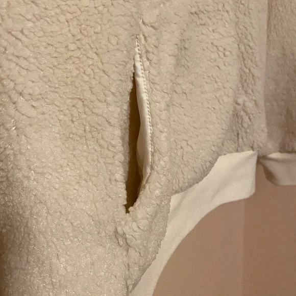 NILI LOTAN Marcello fleece hoodie pullover jacket natural xsmall - Picture 7 of 13